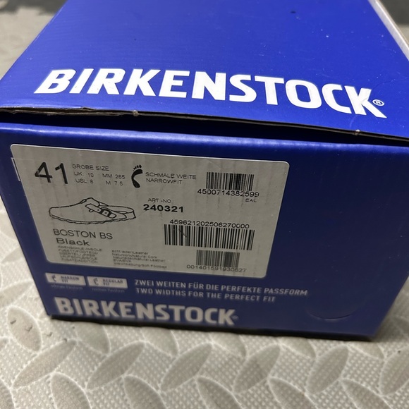 Black Suede Boston Birkenstocks Clogs - Picture 5 of 6